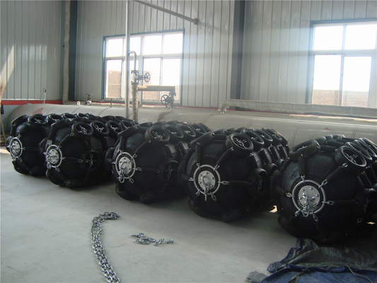 2 anos de garantia Yokohama Fenders pneumáticos com material de borracha e flange galvanizado a quente